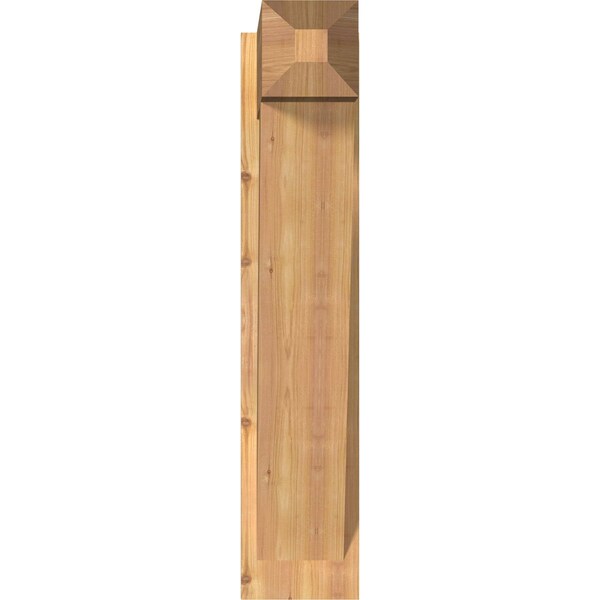 Traditional Smooth Craftsman Outlooker, Western Red Cedar, 7 1/2W X 24D X 36H